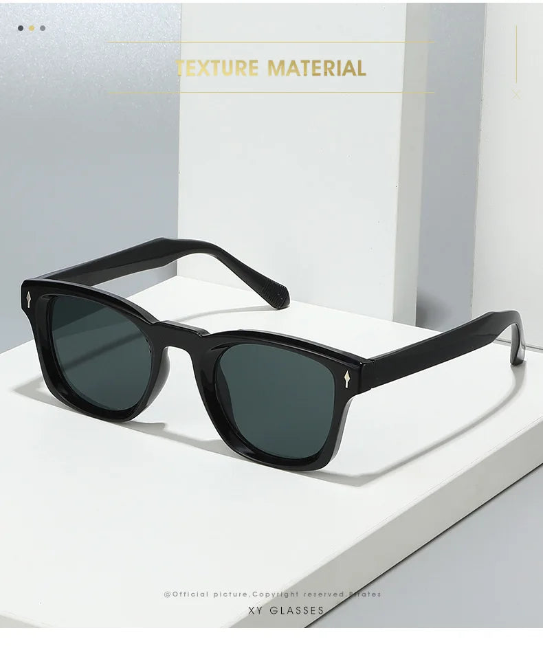 2025 Nuevas gafas de sol cuadradas para hombres Arrove Docration Fashion Simplify Gafas de sol unisex UV400 Adecuado para una escena versátil