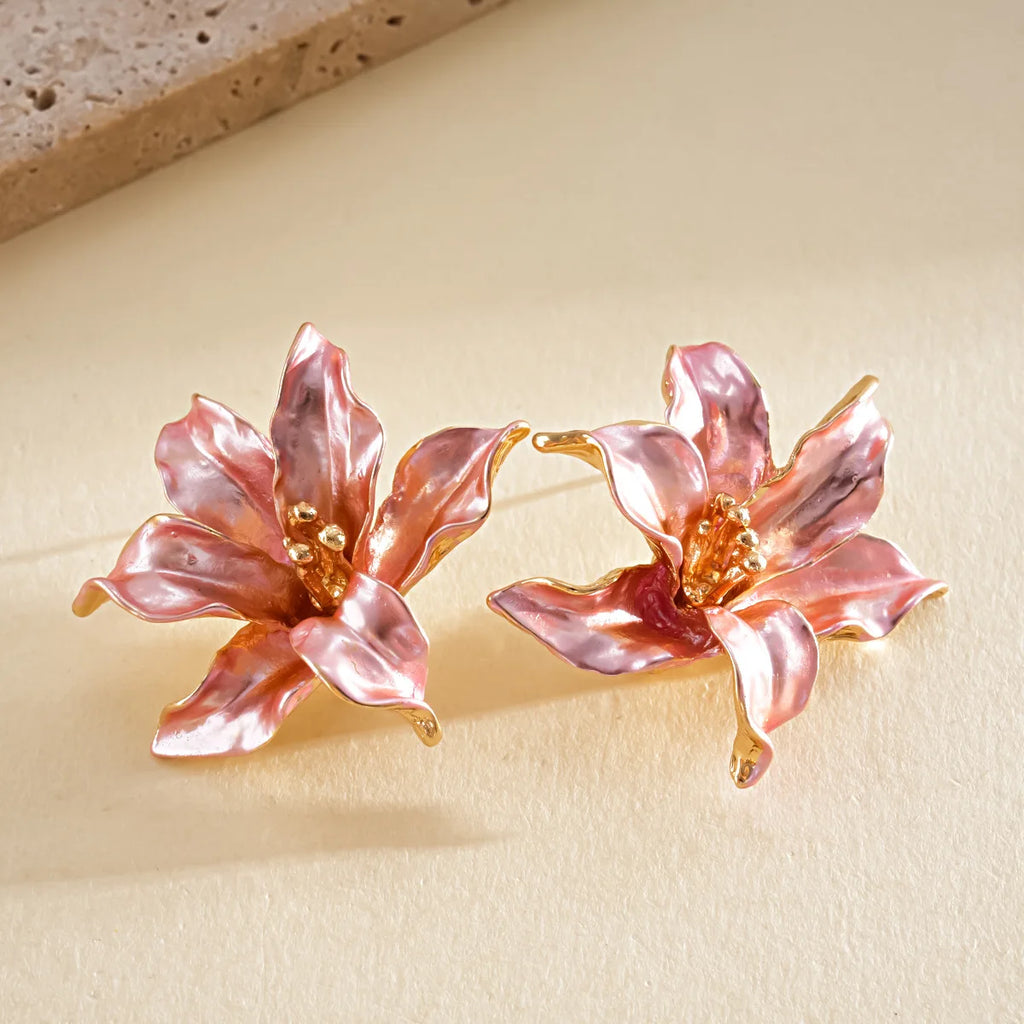 Pendientes de Aleación DIGADAGU con Diseño de Flor, Novedosos, Exagerados y Sencillos, Accesorios de Joyería para Fiesta para Mujer