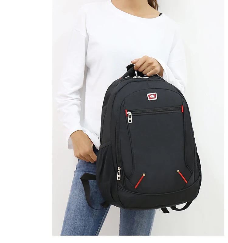 Mochila de Estilo Moderno para Hombre, Mochila Casual de Gran Capacidad, Bolsa de Viaje Multifuncional para Computadora, Mochila Escolar Mediana a Grande