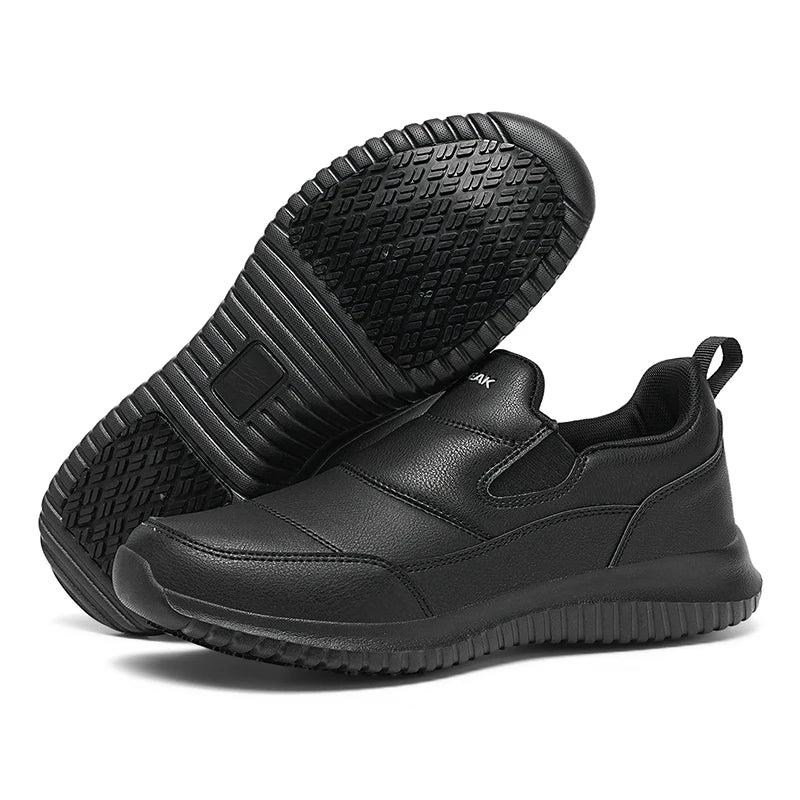 Zapatos de Chef de Hotel para las cuatro estaciones, antideslizantes, impermeables, a prueba de aceite, zapatos de trabajo de cocina, zapatillas ligeras y transpirables para caminar al aire libre para hombres
