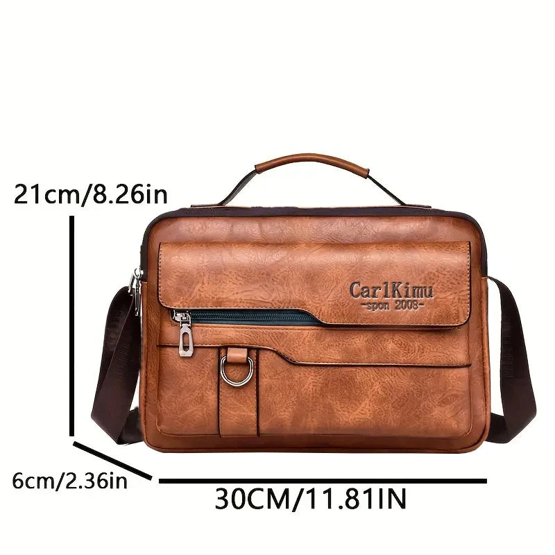 Bolso de hombro de estilo neutro para hombres y mujeres, adecuado para viajes de negocios y fotografía de material de PU.