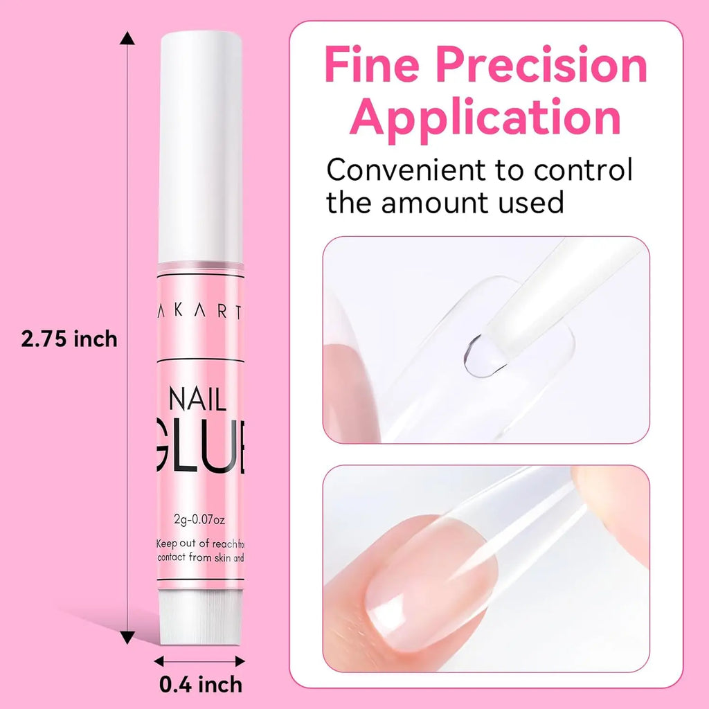 Pegamento para Uñas Makartt Super Fuerte para Uñas Acrílicas, Uñas Postizas, Adhesivo Profesional para Puntas de Uñas, Pegamento para Uñas Adhesivas