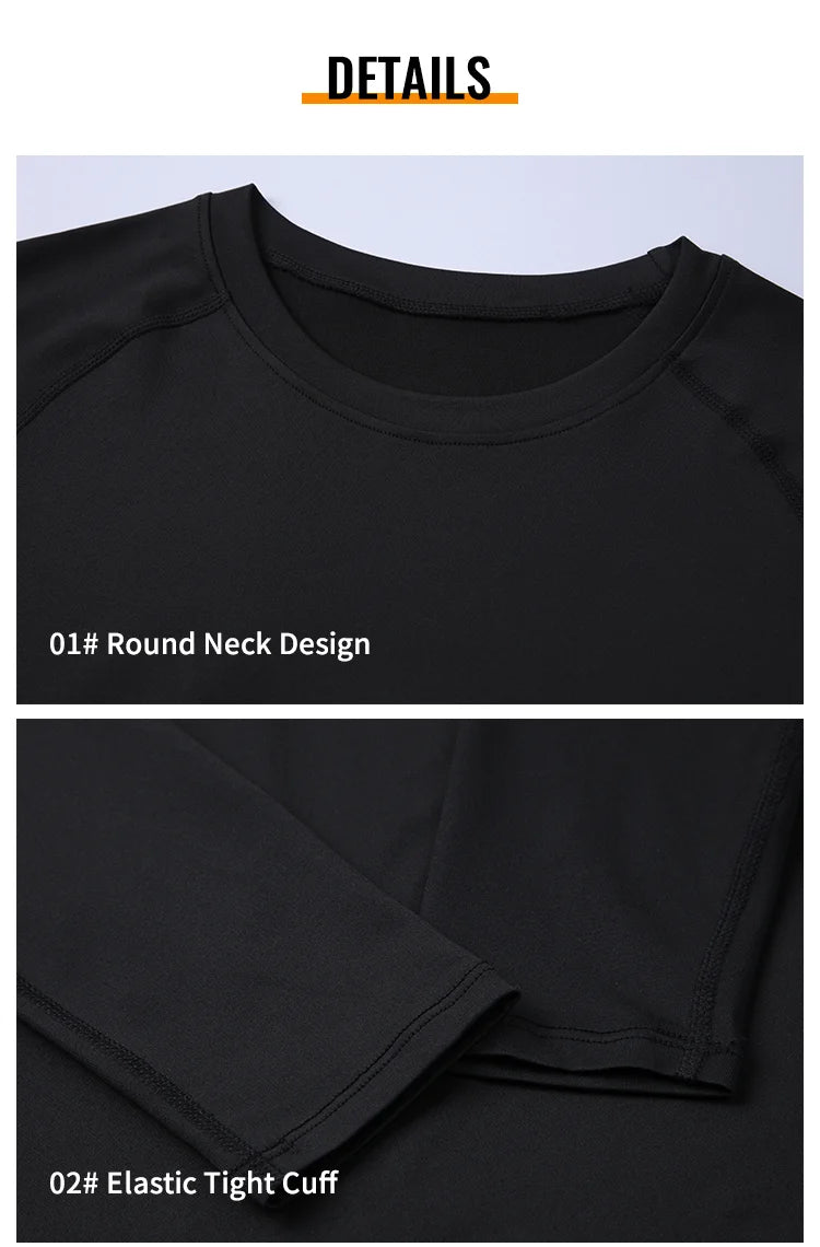 Camiseta de compresión para correr para hombre, camiseta de manga larga para hombre, ropa de gimnasio, ropa deportiva de secado rápido, camiseta de Fitness, camiseta de entrenamiento muscular