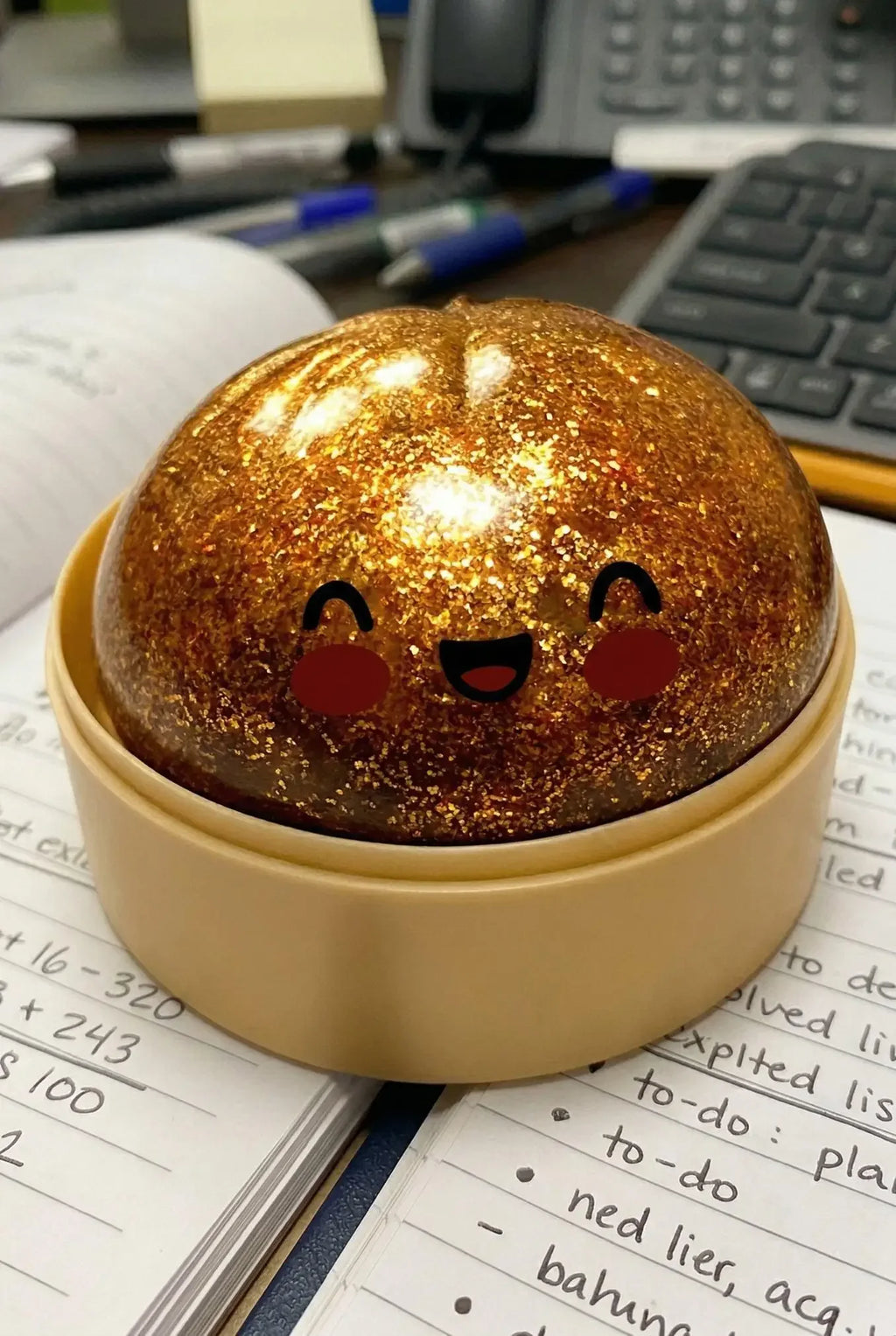 Squishy Viral de Dumpling ULTRA RARO con Purpurina Dorada, Edición Oculta, Squishies de Dumpling de Subida Lenta, Suave para Aliviar el Estrés.
