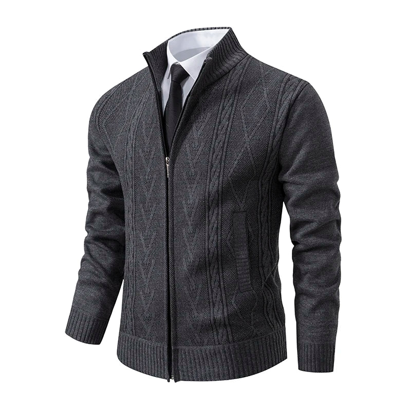 2023 otoño e invierno nuevo abrigo suéter de punto informal cálido acolchado de Cachemira para hombres