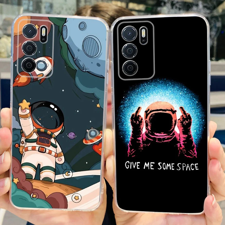 Para Oppo A16 A16s funda elegante pintada contraportada suave funda de teléfono delgada para Oppo A16s OppoA16 s CPH2269 Coque Fundas carcasa de parachoques