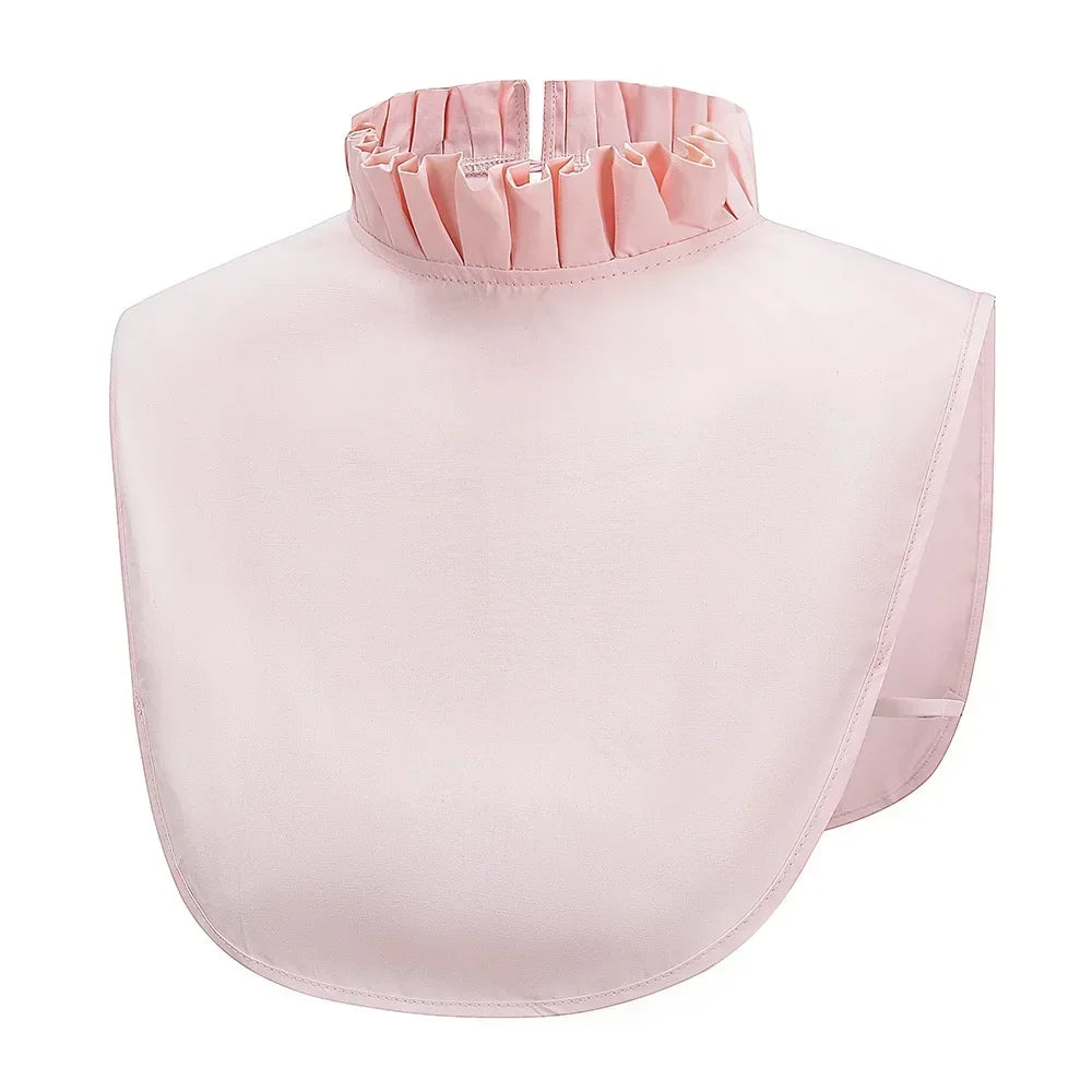 Fashion 2025 Front Tie White Fake Collar for Women Stand Detachable Collar Fake Girls Vintage Lace Ladies False Blouse Collar