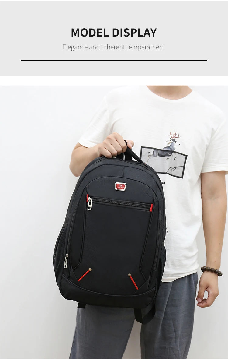 Mochila de Estilo Moderno para Hombre, Mochila Casual de Gran Capacidad, Bolsa de Viaje Multifuncional para Computadora, Mochila Escolar Mediana a Grande