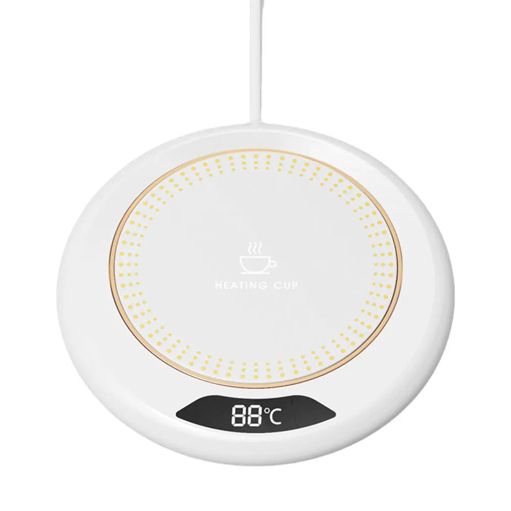 Calentador de tazas de café USB, calentador de bebidas eléctrico con 3 ajustes de temperatura, placa calentadora de café para café caliente, té y leche