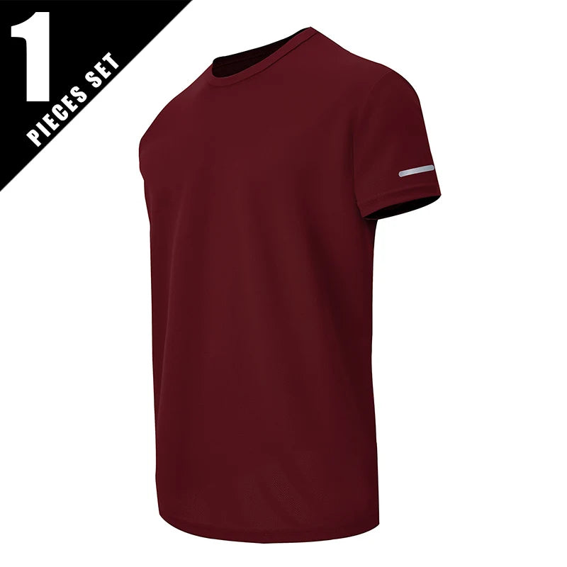 1/4 Uds. Camiseta deportiva de secado rápido de verano para hombre, camiseta holgada y cómoda de manga corta estampada a la moda para adolescentes, camiseta Joker para correr y Fitness