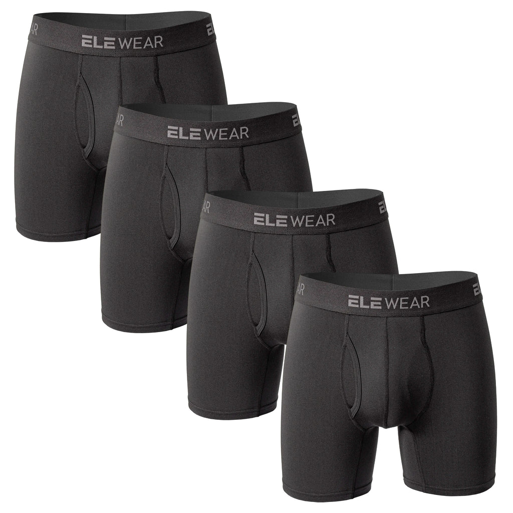Paquete de 4 ropa interior para hombre con apertura, Boxershorts transpirables para hombre, calzoncillos de talla grande, Boxers de moda