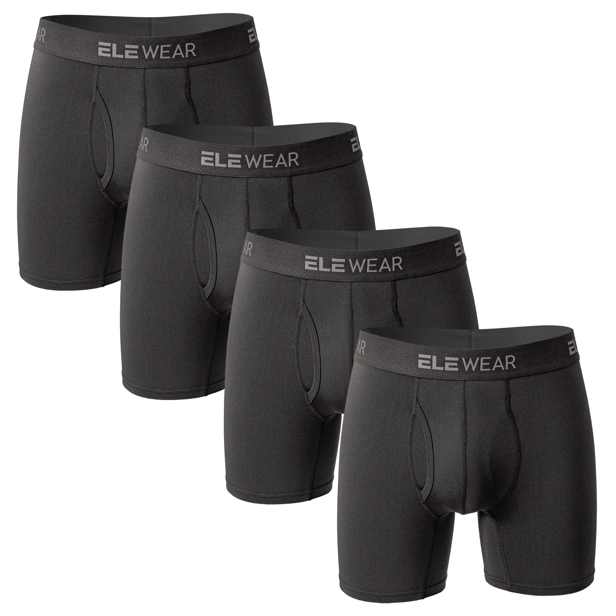 Paquete de 4 ropa interior para hombre con apertura, Boxershorts transpirables para hombre, calzoncillos de talla grande, Boxers de moda