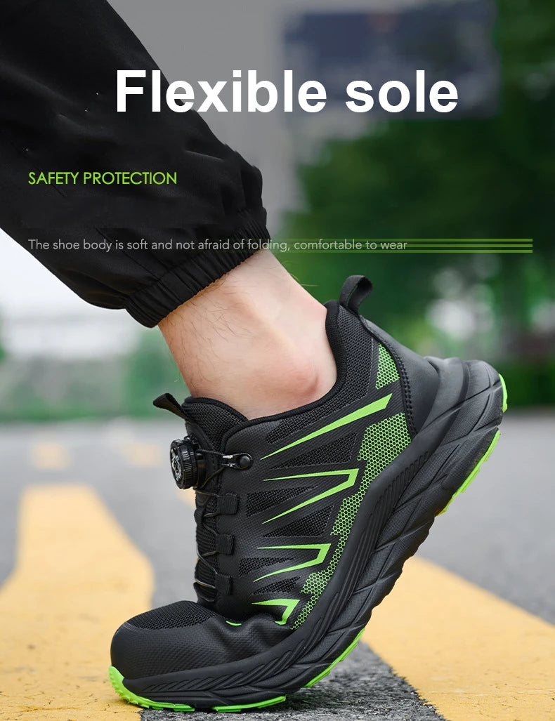 Zapatos de Seguridad de Moda para Hombre, Zapatos de Trabajo con Puntera de Acero, Protección Anti-aplastamiento y Anti-pinchazos, Zapatos Funcionales de Construcción, Botas de Trabajo para Hombre
