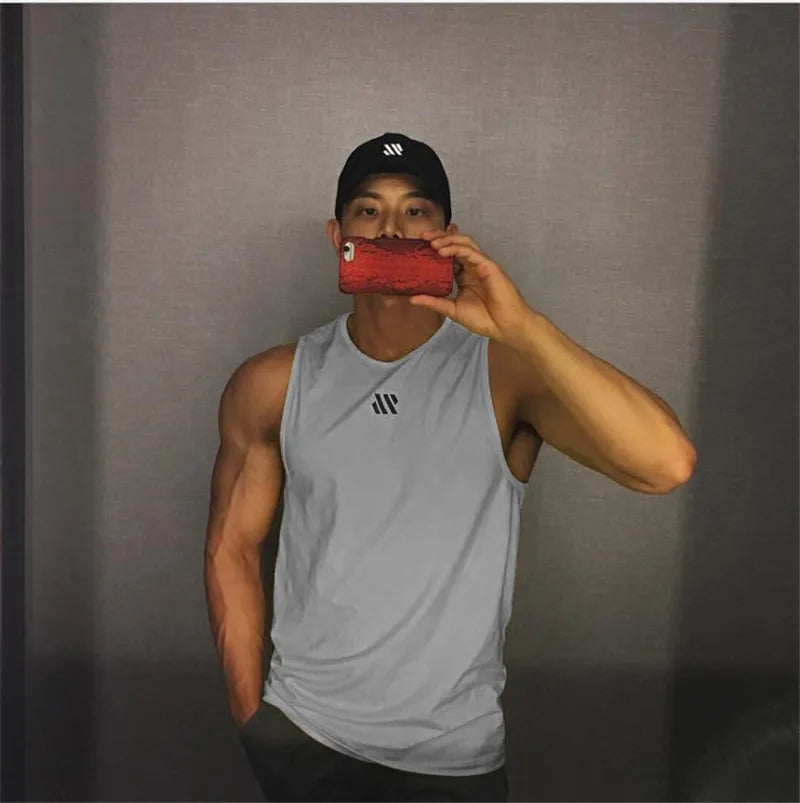 2024 Camiseta sin mangas para gimnasio y fitness para hombre, camiseta sin mangas para Fitness, chaleco deportivo transpirable de malla para hombre, camiseta interior para gimnasio, chaleco para correr para hombre