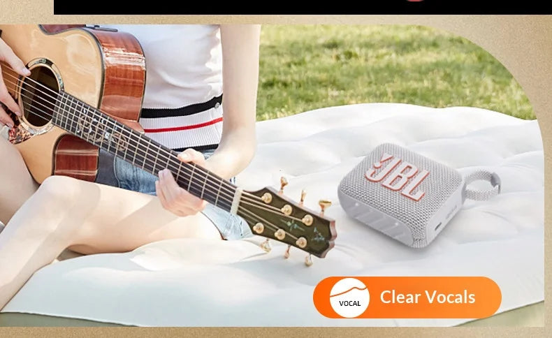 JBL GO4 Gold Brick, Altavoz Inalámbrico Bluetooth de Cuarta Generación con Bajos Potentes, Diseño Impermeable, Portátil y Compacto