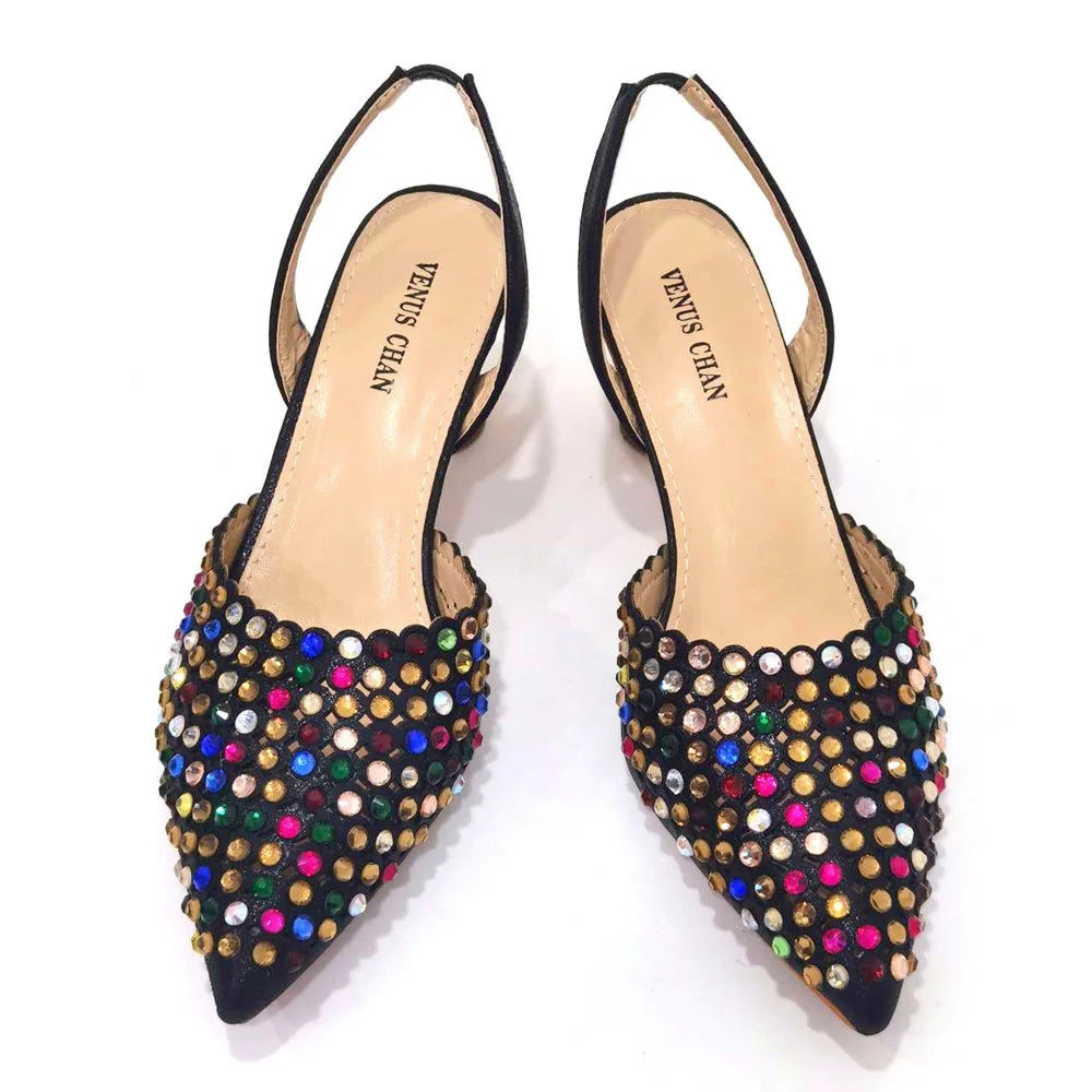 Sandalias con fondo de Muffin decoradas con cuentas para mujer, zapatos y bolso cómodos y versátiles, elegantes, a la moda, verano, 2023