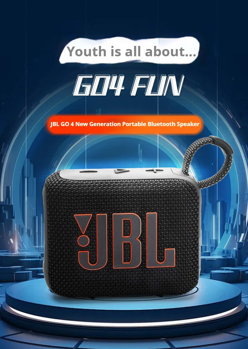 JBL GO4 Gold Brick, Altavoz Inalámbrico Bluetooth de Cuarta Generación con Bajos Potentes, Diseño Impermeable, Portátil y Compacto