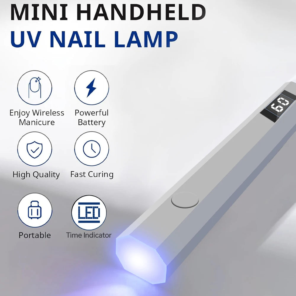 Lámpara UV LED para Uñas con Base Ajustable y Indicador LED, Secador de Uñas Profesional para Curado Rápido y Uñas de Gel