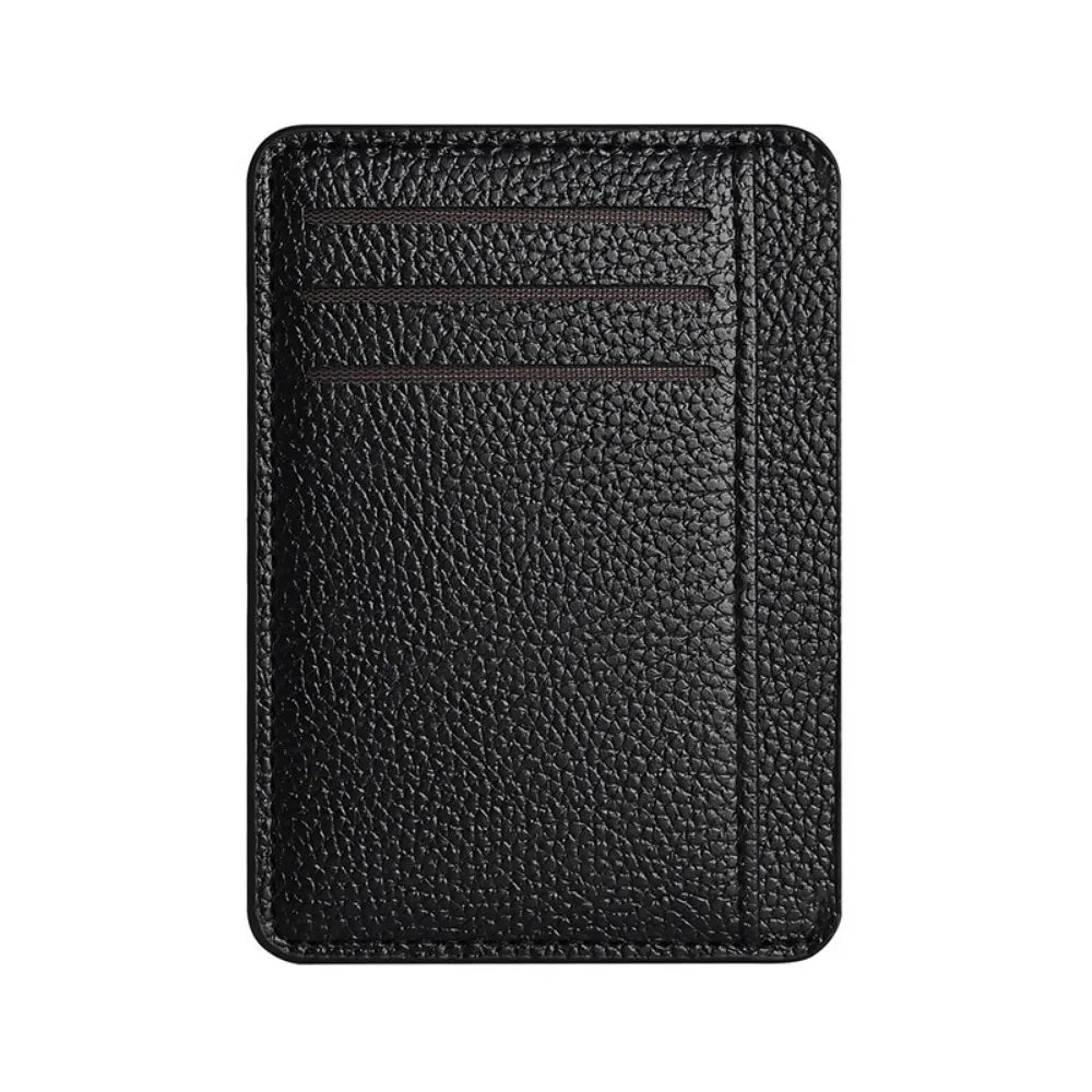 Carteras minimalistas delgadas con bolsillo frontal para hombre, tarjetero con bloqueo RFID, carteras de cuero portátiles