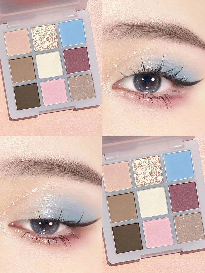 DIKALU-paleta de sombras de ojos, nueva paleta de sombra de ojos, Oh Rosy Nine Palace Grid, enfoque automático, baja saturación, polvo de humo, placa de rosa, primavera y verano