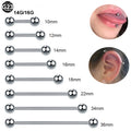1 unidad G23 de titanio, barra recta, anillos para lengua, Piercing de hélice, tabique, pendiente de barra Industrial, Piercing, joyería corporal Sexy