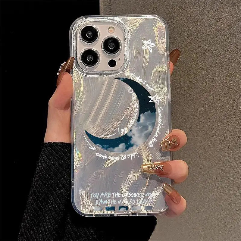 Funda de teléfono Punk Cool Angel Sun para iPhone 16 Pro Max 17 Pro Max 17Air 16E 15 14 13 12 11 Camlet cubierta anticaída