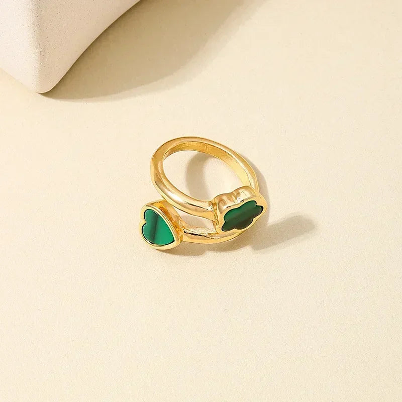 Anillos con forma de bola de diseño Irregular de tres capas con personalidad de Metal Punk exagerada para mujer, anillos ajustables simples a la moda, regalo