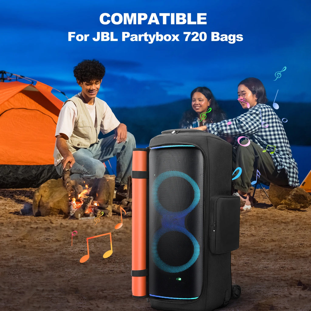 Para JBL Partybox 720 funda antipolvo para altavoz portátil con bolsillo para micrófono bolsa de almacenamiento para altavoz de doble cara resistente al desgaste para viajes al aire libre
