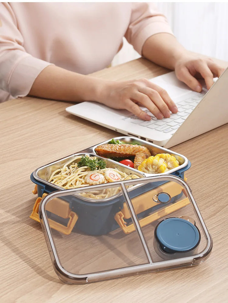 Fiambreras portátiles de 850ml para niños y adultos, caja Bento para sopa térmica, contenedor de almacenamiento de alimentos con calefacción aislada de acero inoxidable
