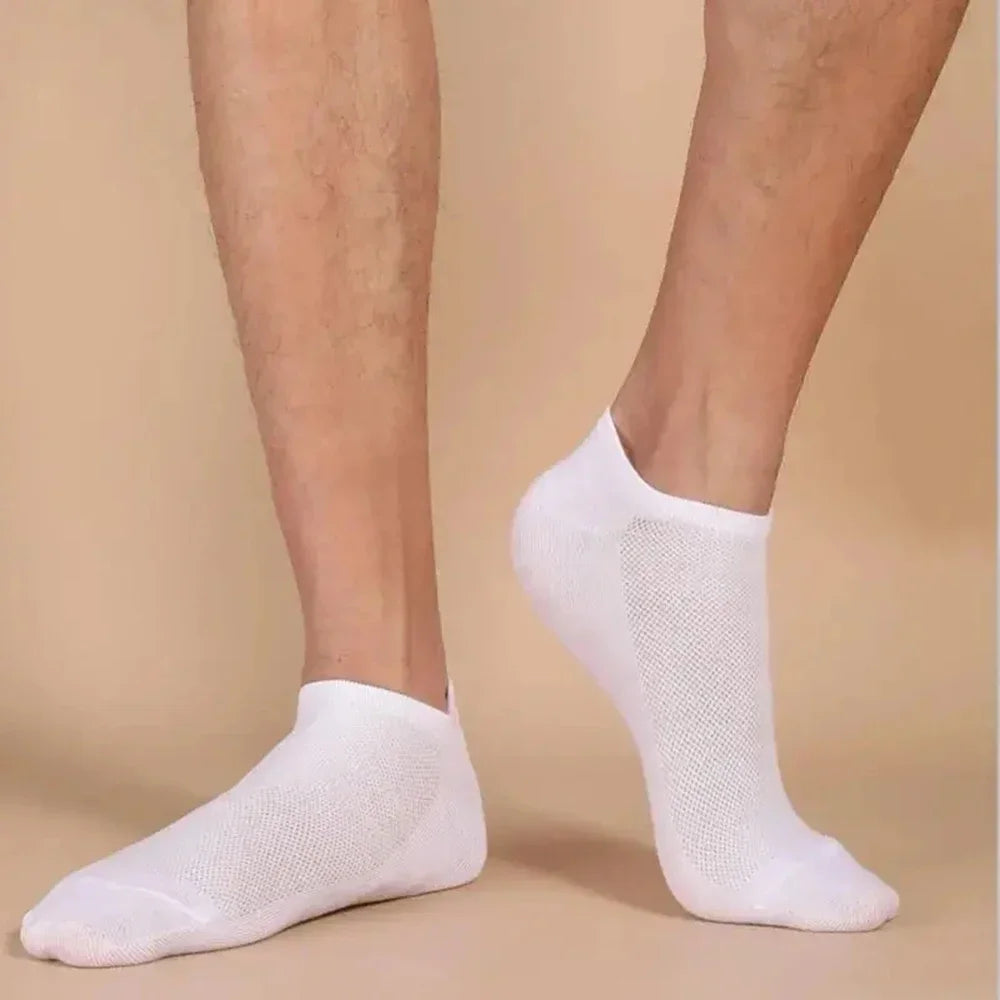 10/20 pares de calcetines náuticos informales Unisex de Color liso, finos, transpirables, cómodos, antiolor, absorbentes del sudor, calcetines tobilleros de corte bajo para hombres y mujeres