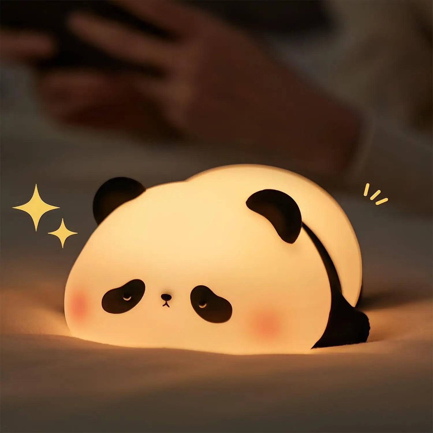 Bonita lámpara de noche blanda de silicona, luz nocturna regulable para guardería, lámpara de mesita de noche con temporizador recargable y Sensor táctil