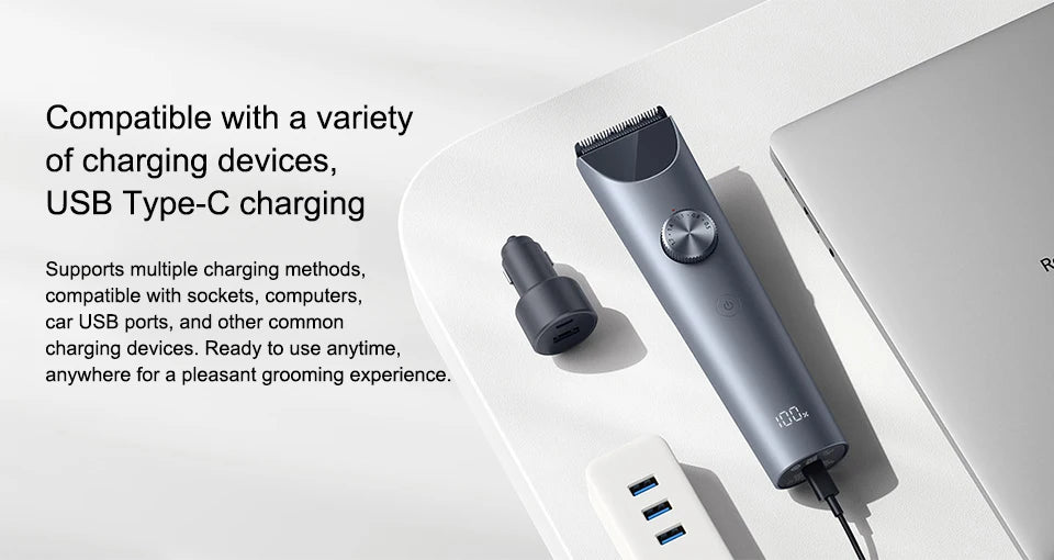 NUEVA Máquina Cortapelos MIJIA 2, Recortadora de Barba Profesional, Máquina de Corte de Pelo Inalámbrica Impermeable IPX7, Mijia Clipper 2