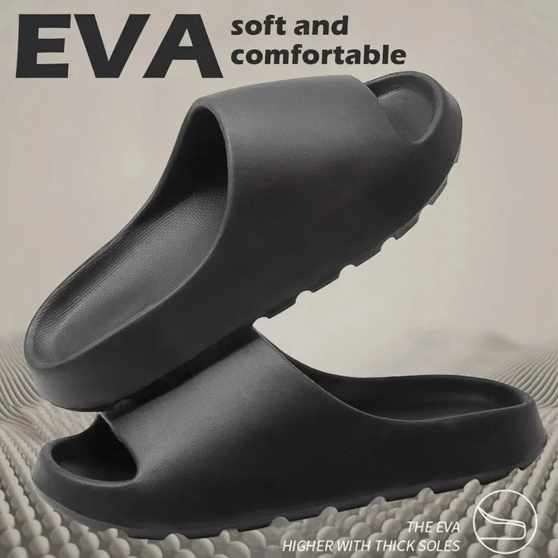Zapatillas de coco, sandalias de suela gruesa de nube, moda de verano, zapatillas de playa de fondo suave para hombres, sandalias para mujeres, chanclas EVA