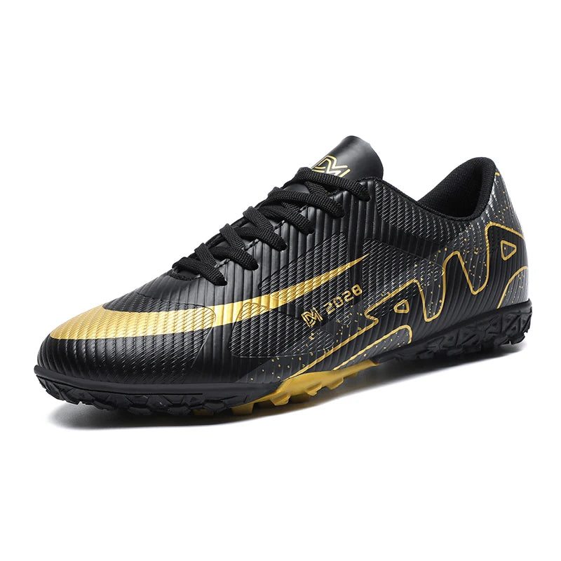 Botas de Fútbol Profesionales FG/TF para Hombre, Tacos Largos para Césped, Transpirables, Ligeras y Cómodas para Entrenamiento