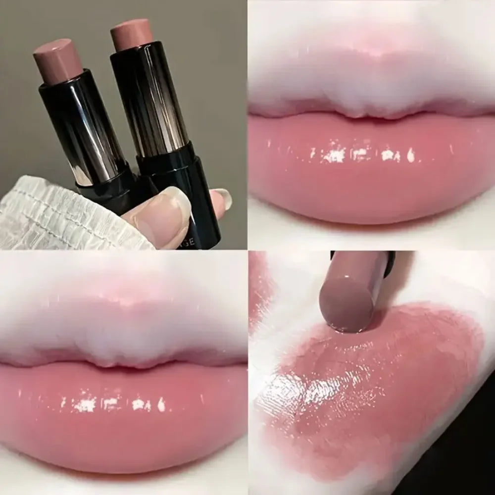 Lápiz labial de espejo brillante: sombra roja y marrón, hidratante, resistente al agua, duradero, unisex, perfecto para maquillaje de vacaciones y fiestas