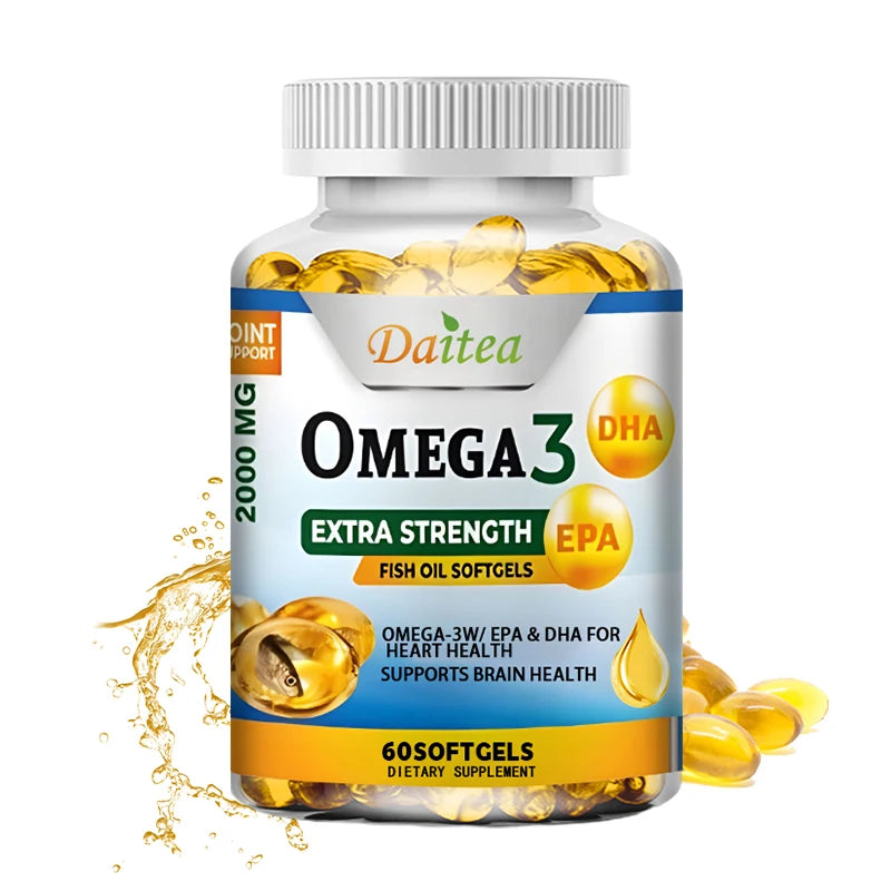 Cápsulas de aceite de pescado Omega 3 que apoyan la salud del sistema cerebral y nervioso, la salud cardiovascular y de la piel, el antioxidante y la inflamación