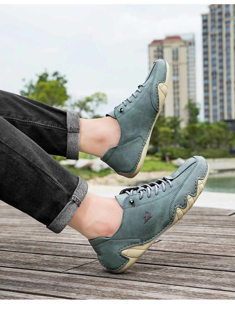 Zapatos de hombre para las cuatro estaciones, nuevos zapatos informales de talla grande, zapatos transpirables de suela suave a la moda para exteriores, zapatos deportivos para caminar para hombre