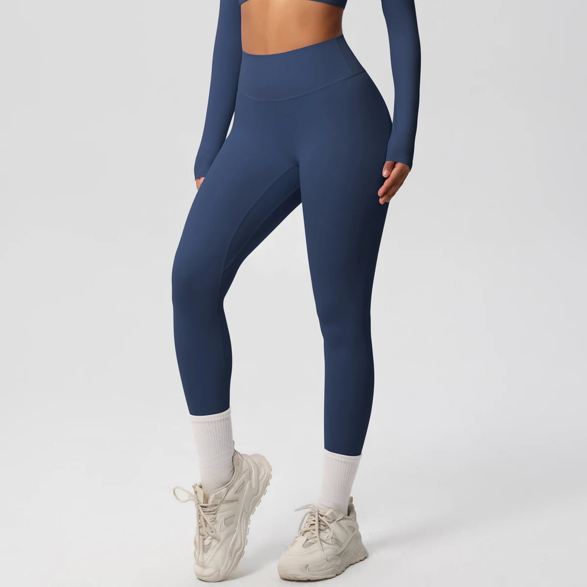Mallas de Yoga de cintura alta para mujer, mallas con sensación desnuda, Fitness, correr, pantalones de Yoga, mallas ajustadas de gimnasio energético, mallas de entrenamiento informales