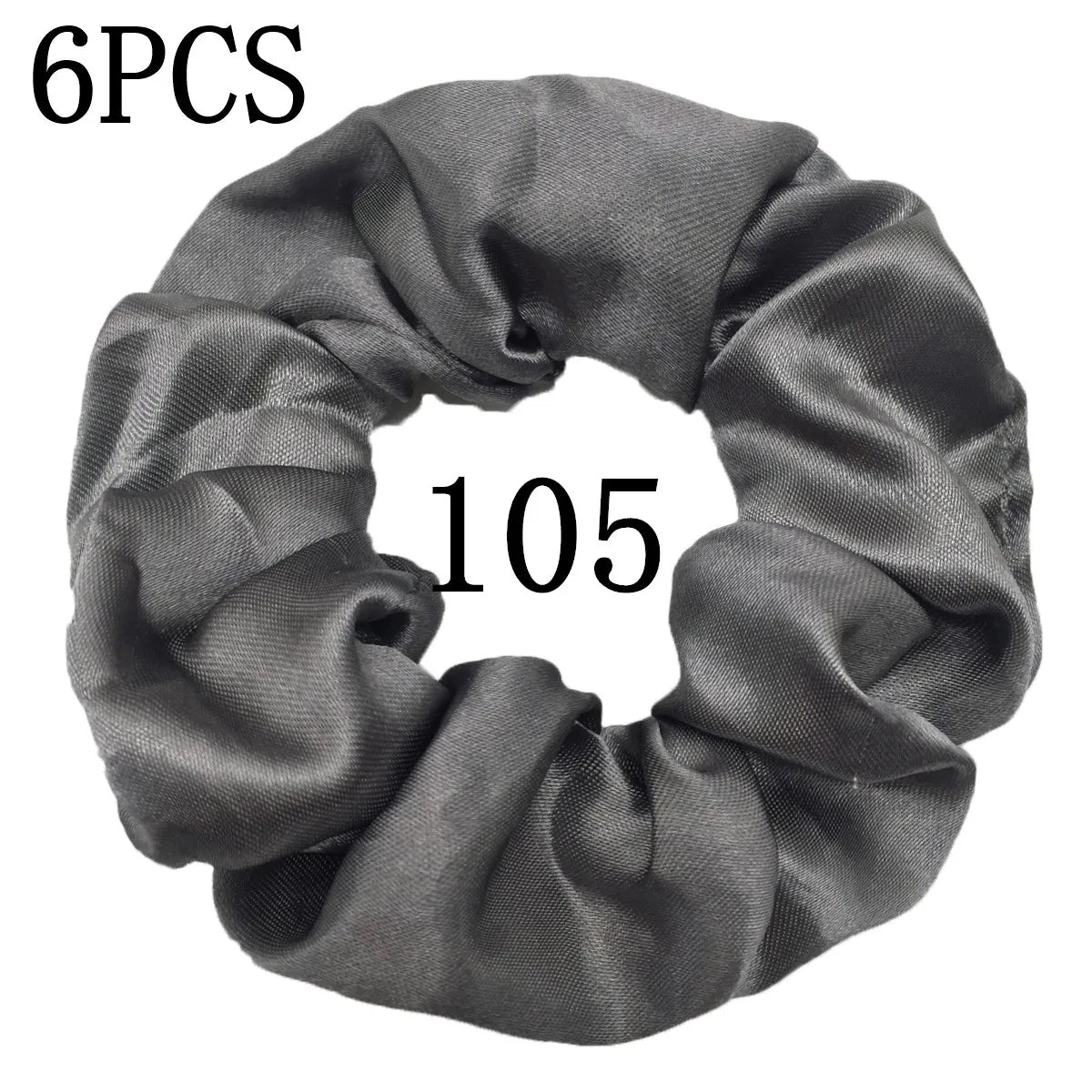 6 unids/lote, bandas para el pelo, lazos, cuerdas, soporte para cola de caballo para mujeres o niñas, accesorios, tocados de satén, Color sólido 100