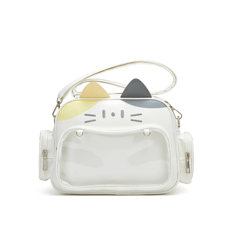 Bolso pequeño Ita de estilo universitario a la moda, mochilas de gato para mujer, bolso de hombro informal de cuero Lolita Jk Harajuku