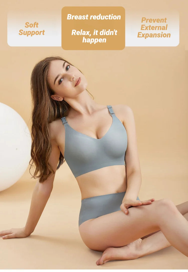 Sujetadores sin costuras para mujer, estilo fino, suaves, para lactancia, ropa interior cómoda, lencería con soporte, tallas grandes