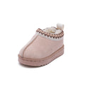 2025 nueva moda botines para niños suave invierno casual niñas zapatos de algodón Color sólido niños escuela botas de felpa zapatos cálidos