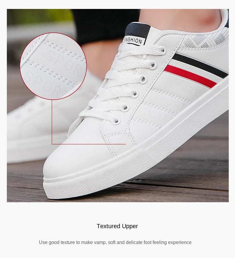 Zapatillas Casuales para Hombre 2026, Nuevas Zapatillas Blancas con Cordones a la Moda, Zapatos Deportivos Cómodos para Estudiantes, Tallas Grandes, Zapatillas Vulcanizadas
