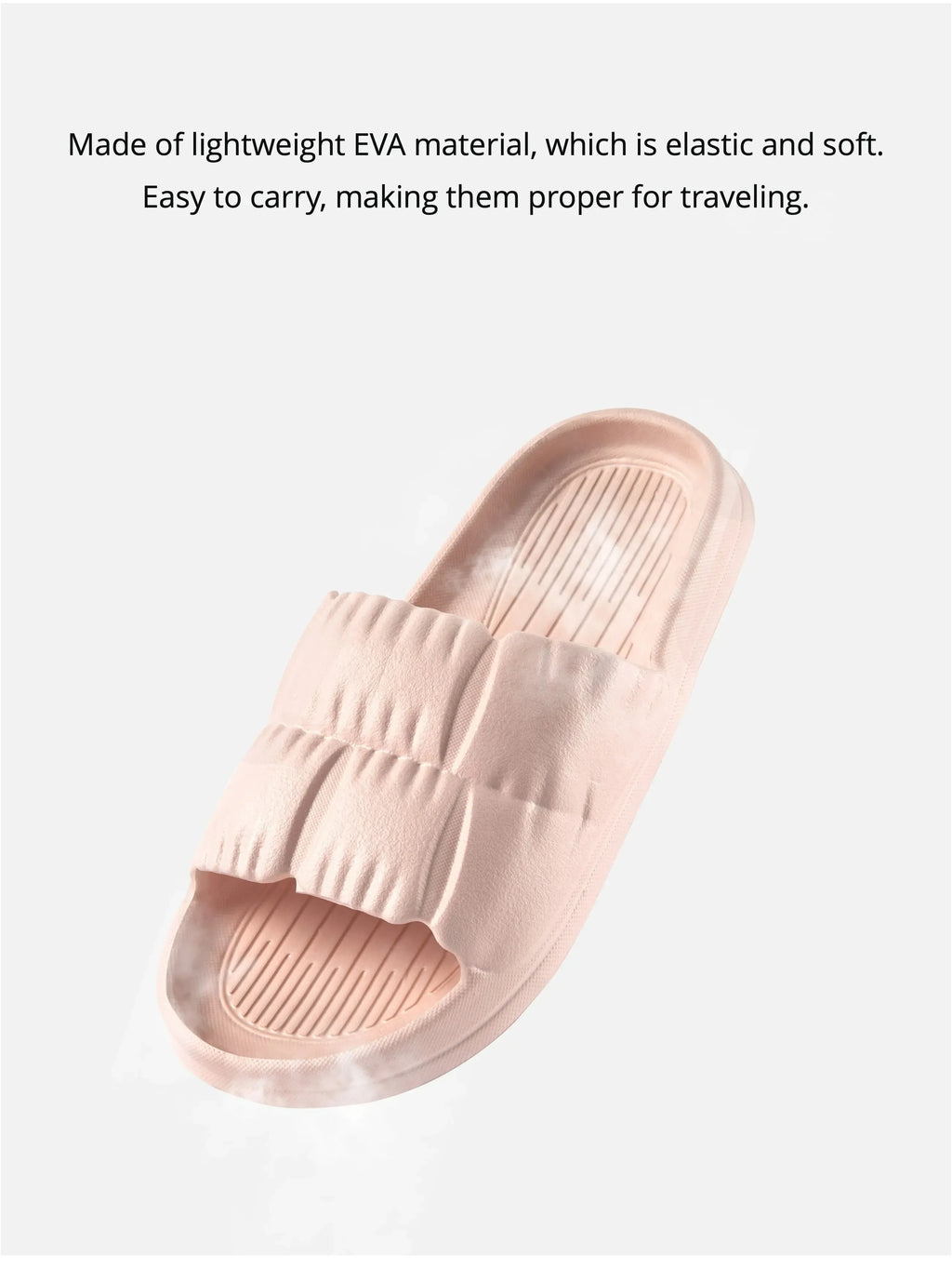 Zapatillas de nube de suela blanda para mujer, sandalias de playa para interiores y exteriores con plataforma gruesa, chanclas antideslizantes de EVA de verano