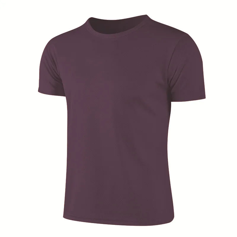 Camiseta deportiva de manga corta de secado rápido para hombre y mujer, camisetas de gimnasio, camiseta de Fitness, camiseta para correr, ropa deportiva transpirable para adolescentes