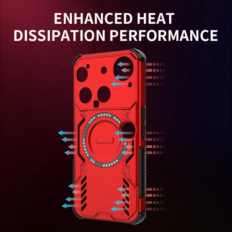 Funda de disipación de calor para Nothing Phone 3 3a Lite 4a Pro, protección de lente, carga inalámbrica magnética, carcasa trasera, Funda Coque