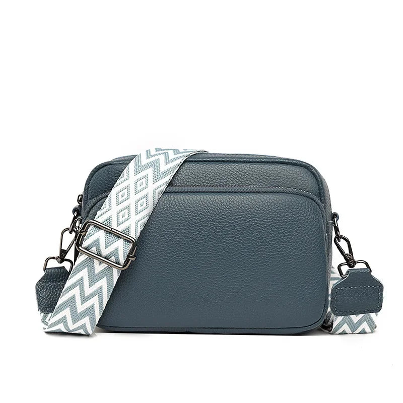 Bolso cruzado para mujer, diseño de moda espacial múltiple, gran capacidad, Material PU, bolso de hombro ligero