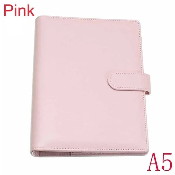 Nueva Carpeta de Anillas Vintage Recargable, Funda para Bloc de Notas, Carpeta de Cuero, Suministros de Oficina
