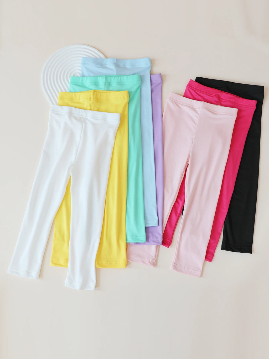 Pantalones para Niña, Leggings Elásticos Suaves, Color Caramelo, Pantalones Ajustados para Niñas, Pantalones de Color Sólido para Niñas de 2 a 12 Años, Uso Diario