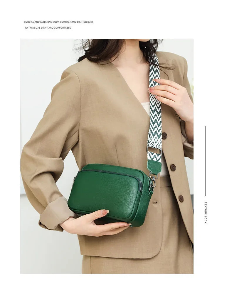 Bolso cruzado para mujer, diseño de moda espacial múltiple, gran capacidad, Material PU, bolso de hombro ligero
